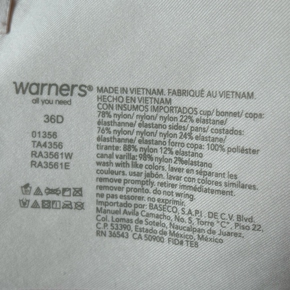 Warner’s light pink simply perfect No Side Effects underwire bra 36D - Picture 13 of 13